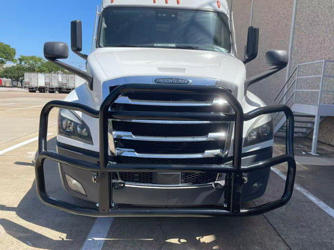 GA-DGIT-3-CAS Black Deer Guard Bumper PVC with Bracket for Freightliner Cascadia 2018-2024