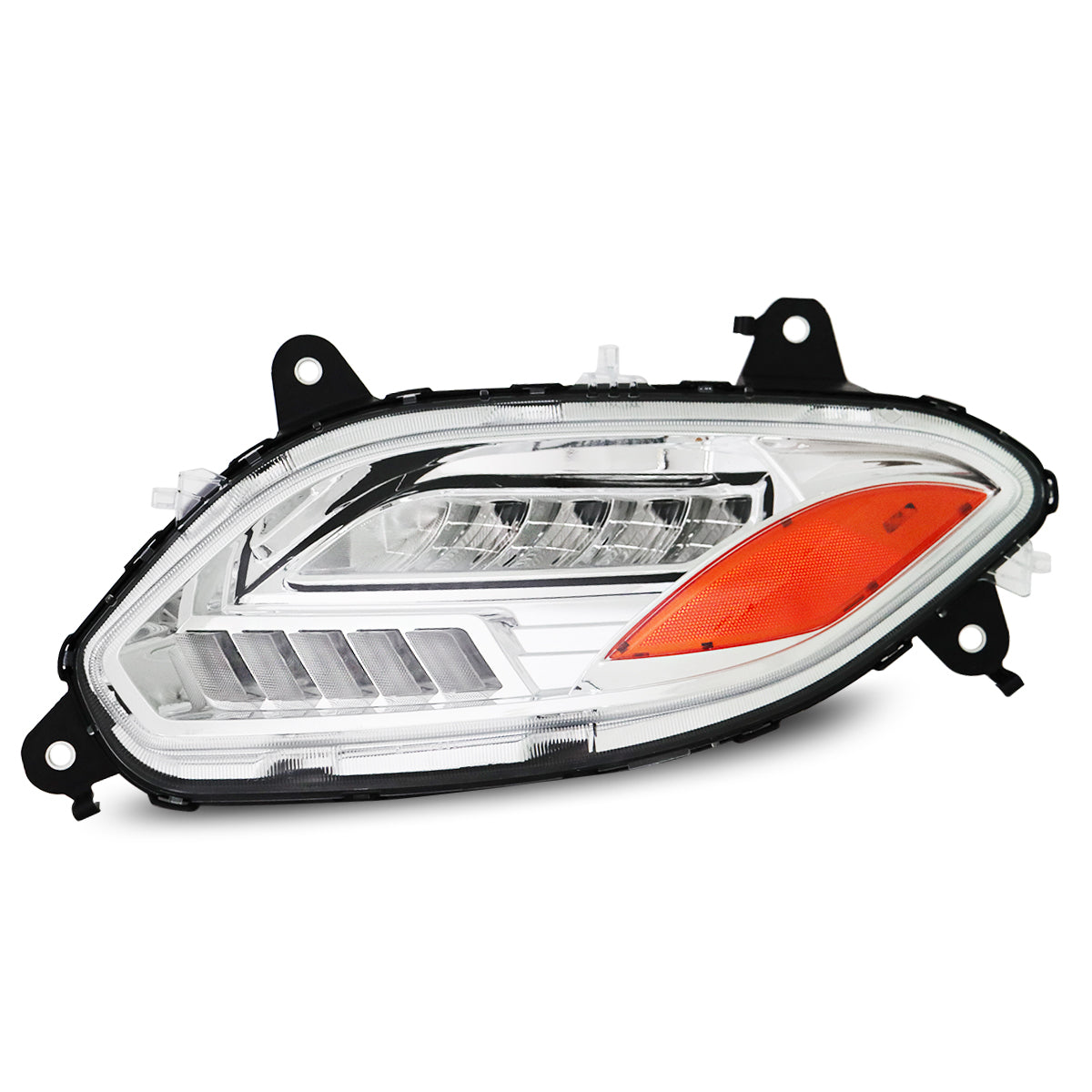 GA-IN-074AL Silver reflcetive LED Headlights with DRL for International LT625 2018+ LH