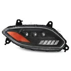 GA-IN-074D-R Black projector LED Headlights RH For International LT625 2018 2019 2020 2021 2022 2023 2024