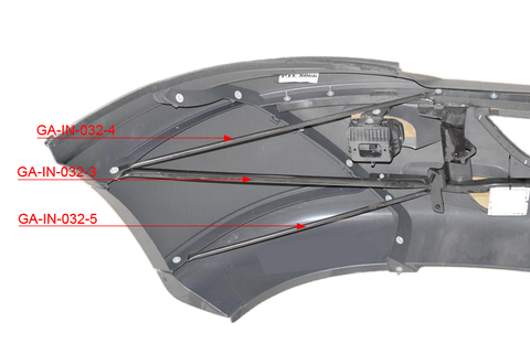 GA-IN-032-4 Bumper Bracket Left & Right Side for International Prostar 2012 2013 2014 2015 2016 2017 2018 2019 2020