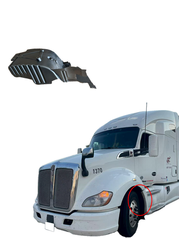 GA-KW-064-L MudGuard Liner Fender Complete Left Driver For Kenworth T680 2013 2014 2015 2016 2017 2018 2019 2020 2021 L35-1056
