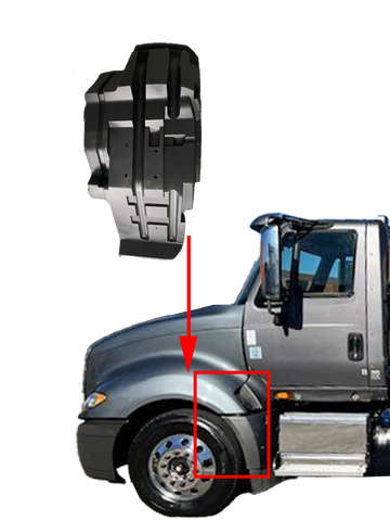 GA-IN-092-L Inner Fender Extension Driver Left Side For International LT625 2018 2019 2020 2021 2022 2023 2024
