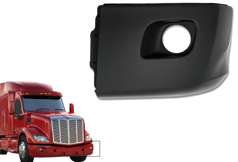 GA-PE-008C-L Plastic Corner Bumper With Fog Light Hole Left Side For Peterbilt 579 2013 2014 2015 2016 2017 2018 2019 2020 2021 2022