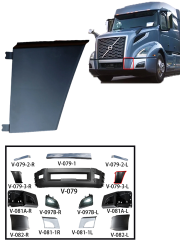 GA-V-079-3-L Bumper Corner Cover Left Driver Side Volvo VNL 2018 2019 2020 2021 2022 2023