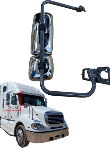 GA-FR-132A-L*Door Mirror Assembly Chrome Left Side For Freightliner Columbia 2001 2002 2003 2004 2005 2006 2007 2008 2009 2010 2011 2012 2013 2014 2015 2016 2017 2018 2019 2020