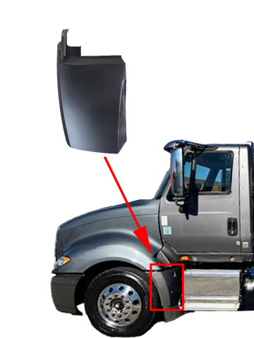 GA-IN-093-L Fender Extension Driver Left Side For International LT625 2018 2019 2020 2021 2022 2023 2024