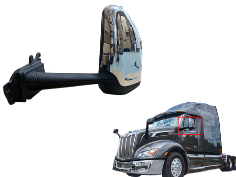 GA-PE-036A-L Door Mirror Assy Chrome LH For Peterbilt 579 2023 2024 2025