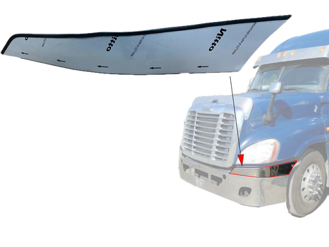 GA-FR-127-L*Bumper Fin Chrome Steel LH For Freightliner Cascadia 2008 2009 2010 2011 2012 2013 2014 2015 2016 2017