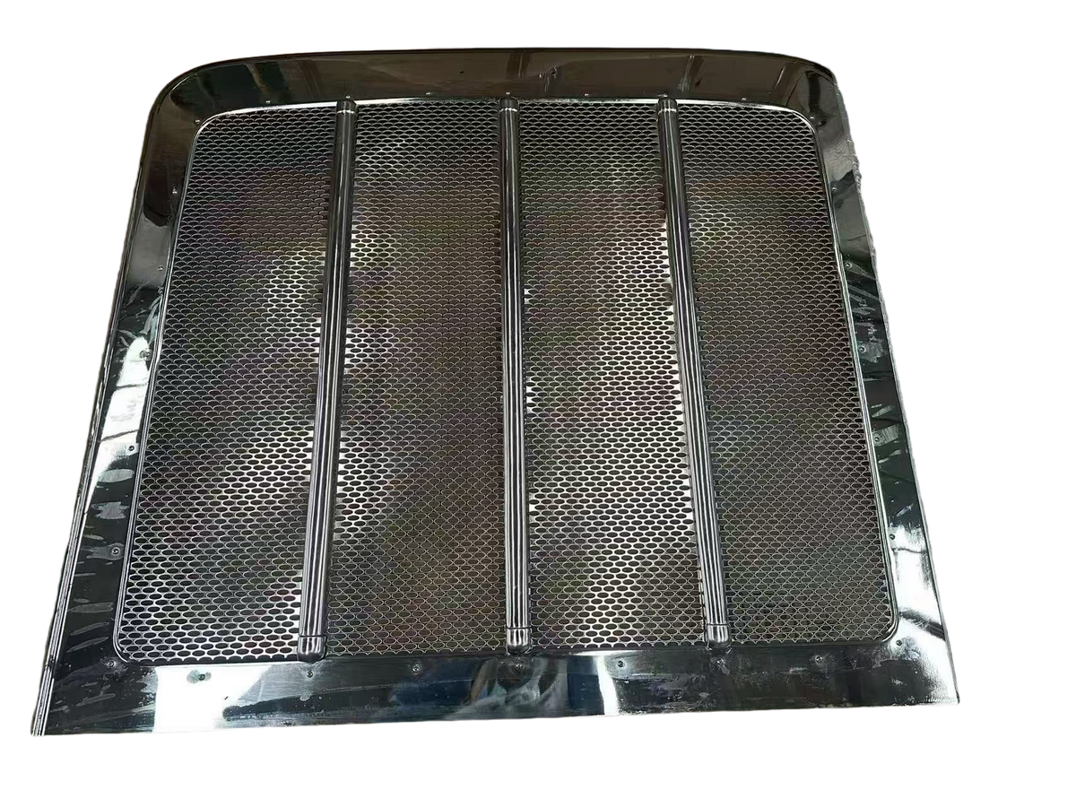 GA-PE-045 Replacement Chrome Plastic Grille w/ Bug Screen For Peterbilt 389