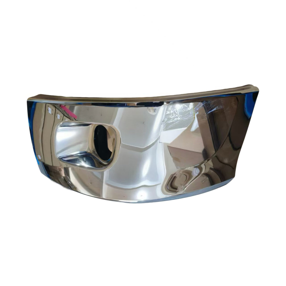 GA-PE-008D-L Chrome Corner Bumper With Fog Light Hole Left Side For Peterbilt 579 2013-2022