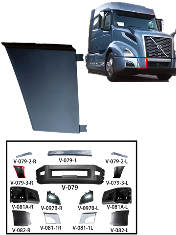 GA-V-079-3-R Bumper Corner Cover Right Passenger Side Volvo VNL 2018 2019 2020 2021 2022 2023