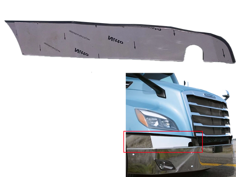 GA-FR-129-R Bumper Fin Chrome Steel RH For Freightliner Cascadia 2018 2019 2020 2021 2022 2023 2024