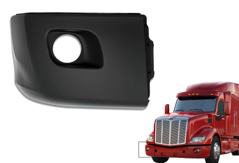 GA-PE-008C-R Plastic Corner Bumper With Fog Light Hole Right Side For Peterbilt 579 2013 2014 2015 2016 2017 2018 2019 2020 2021 2022