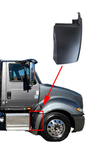 GA-IN-093-R Fender Extension Passenger Right Side For International LT625 2018 2019 2020 2021 2022 2023 2024