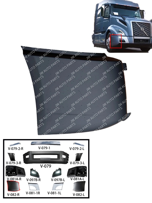 GA-V-082R VOLVO VNL 2018 2019 2020 2021 2022 2023 BUMPER CORNER COVER R