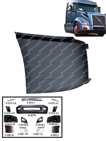 GA-V-082R VOLVO VNL 2018 2019 2020 2021 2022 2023 BUMPER CORNER COVER R