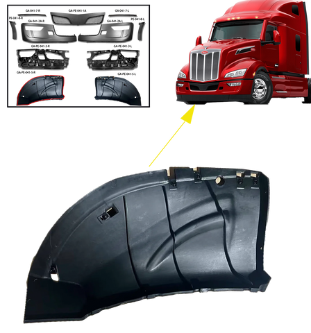 GA-PE-041-5-R Bumper Cover N77-6082R Right Side For Peterbilt 579 2023 2024 2025