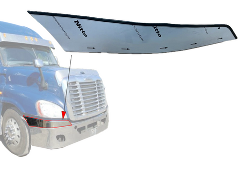 GA-FR-127-R*Bumper Fin Chrome Steel RH For Freightliner Cascadia 2008 2009 2010 2011 2012 2013 2014 2015 2016 2017