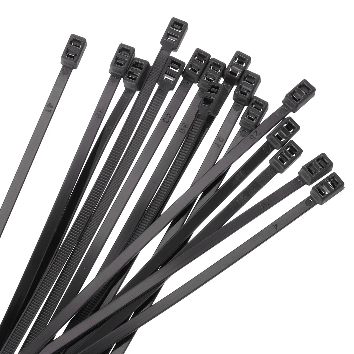 GA-ZT-101 100pcs BLACK CABLE ZIP TIES Heavy Duty Double Head Wire Ties 9"INCH-(5MM-WIDTH)
