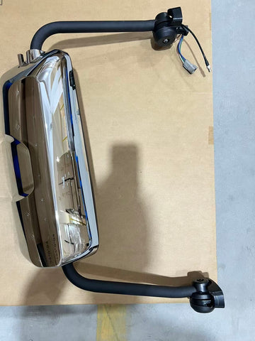 GA-MK-044A-R Chrome Door Mirror Assemblies W/ Arms Right Passenger Side for Mack Anthem 2017 2018 2019 2020 2021 2022 2023 2024