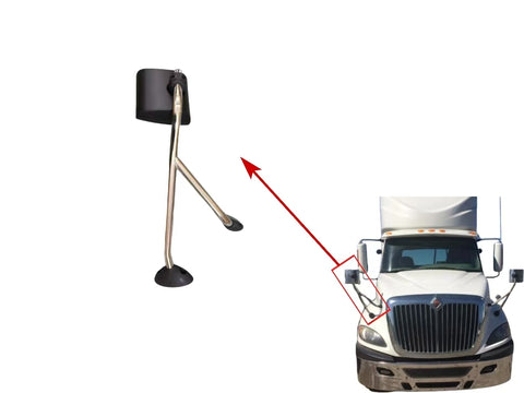 GA-IN-018B-R Complete Black Hood Mirror W/Chrome ARM RH For PROSTAR