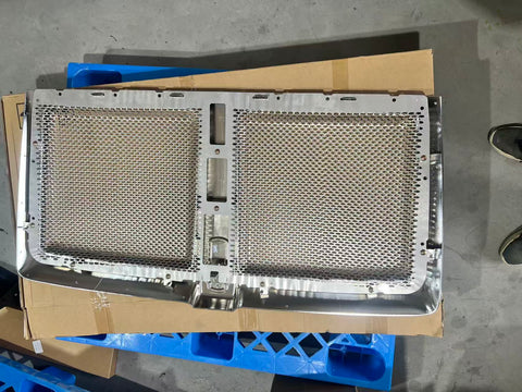 GA-KW-070 Front Grille With Bug Screen Chrome Mesh For Kenworth T180 T280 T380 T480 2021 2022 2023 2024 2025