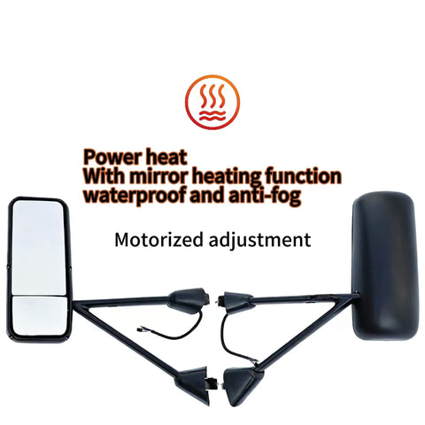 GA-KW-016AL Black Driver Side Mirror Complete For Kenworth T660 T600 T370 T170 2008 2009 2010 2011 2012 2013 2014 2015 2016 2017