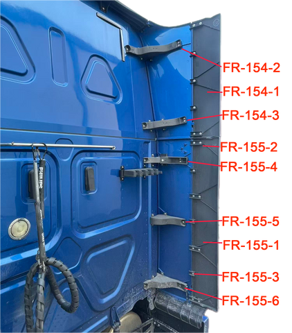 GA-FR-154-1 Cab Extender Fairing  For Driver Side or Passenger Side. 22-73882-010 For Freightliner Cascadia 2018 2019 2020 2021 2022 2023 2024