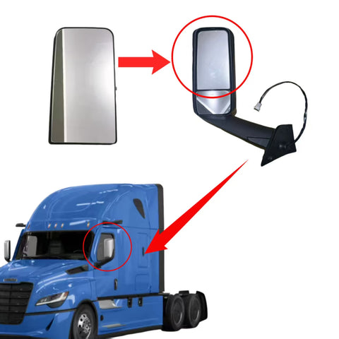 GA-FR-099-2 Door Mirror Glass Big For Freightliner Cascadia 2018-2024