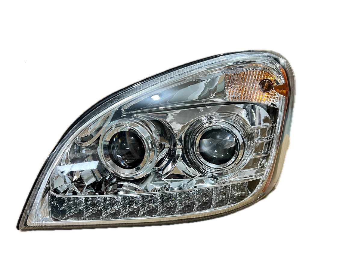 GA-FR-011A-L Silver projector halogen headlight LH For Freightliner Cascadia 2008 2009 2010 2011 2012 2013 2014 2015 2016 2017