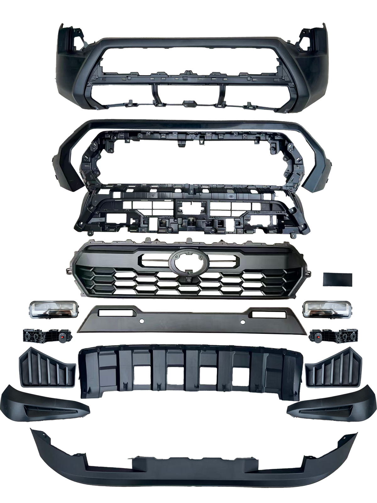 GA-TCM24-003A-2 Front Bumper Complete Cover Grille W/ Fog Valance For Toyota Tacoma 2024-2025