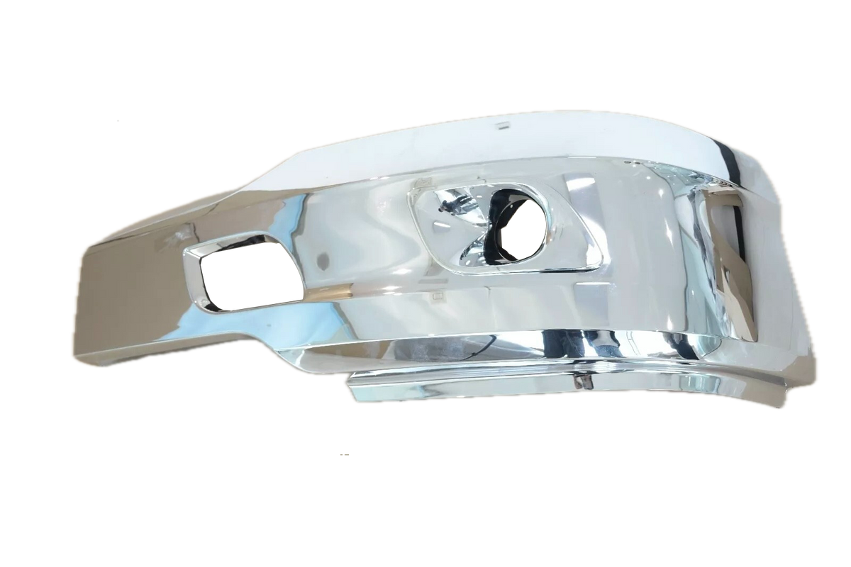 GA-KW-017ER Chrome Bumper With Fog Lamp Hole RH Passenger Side for Kenworth T680 2012 2013 2014 2015 2016 2017 2018 2019 2020 2021