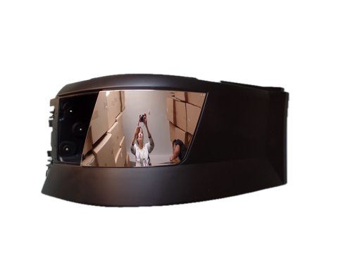 GA-V-015B-L*Volvo VNL 2004 2005 2006 2007 2008 2009 2010 2011 2012 2013 2014 2015 Corner Bumper W/Fog Hole With Chrome Cover Trim Lh