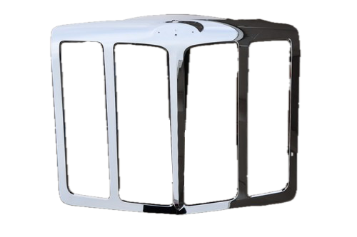 GA-PE-009A Chrome Grille Grill w/o Bug Screen for No Logo For Peterbilt 579 2013 2014 2015 2016 2017 2018 2019 2020 2021 2022