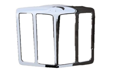 GA-PE-009A Chrome Grille Grill w/o Bug Screen for No Logo For Peterbilt 579 2013 2014 2015 2016 2017 2018 2019 2020 2021 2022