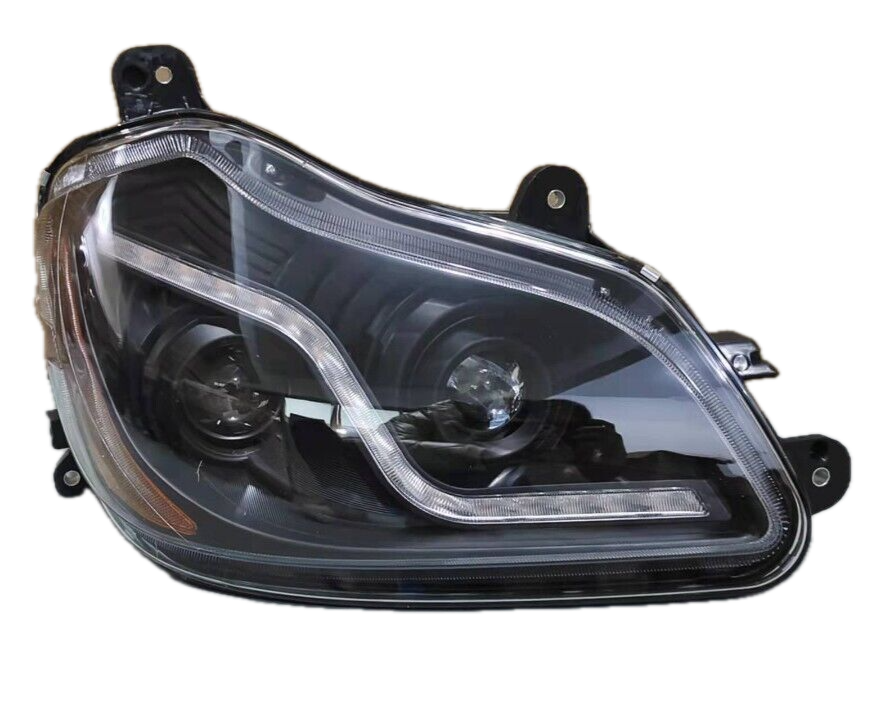 GA-KW-020D R BLACK PROJECTOR HAEDLIGHT WITH LED TURN SIGNAL FOR Kenworth T680 RH 2013 2014 2015 2016 2017 2018 2019 2020 2021