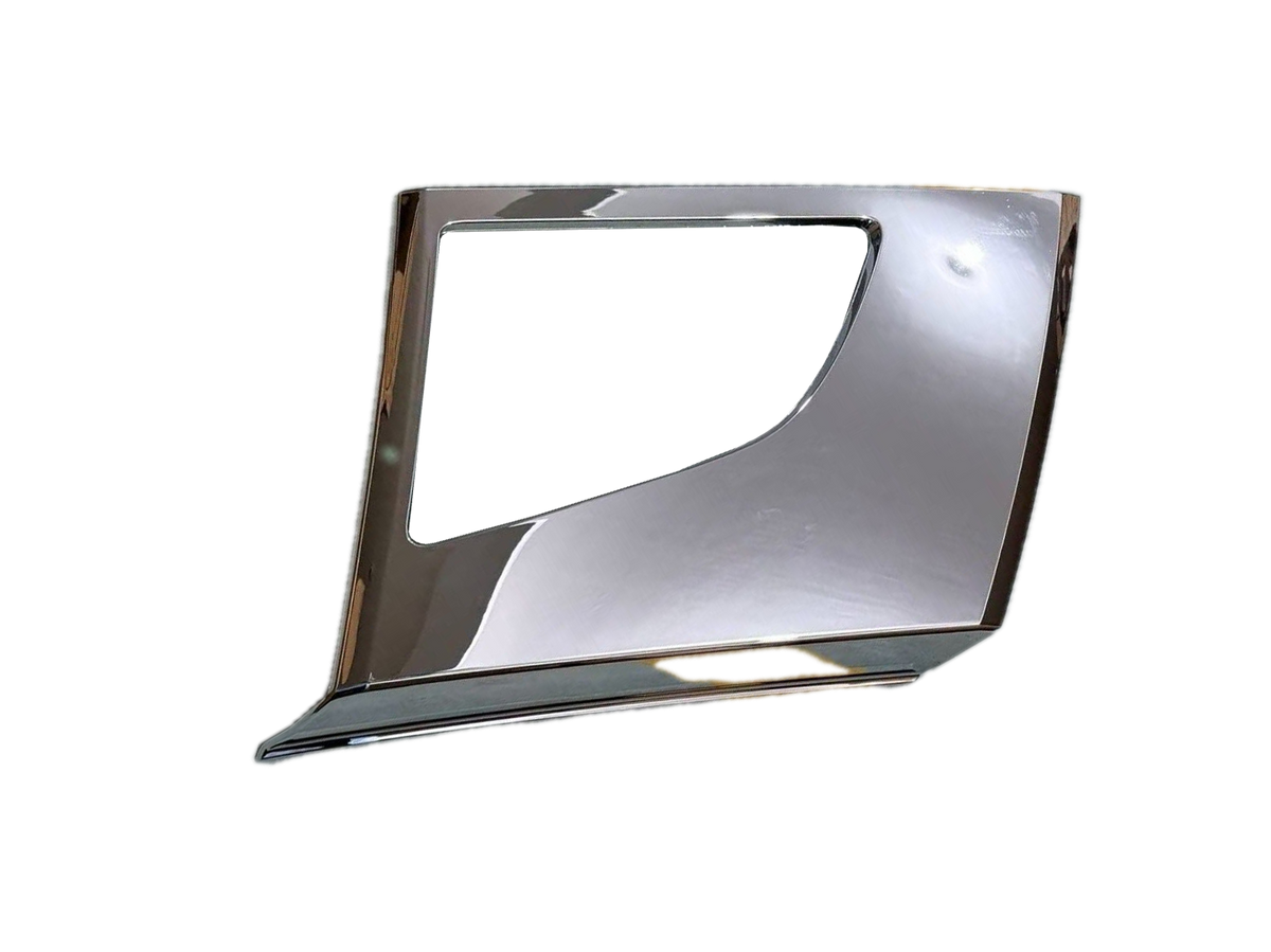 GA-V-081-1-L Chrome Corner Bumper Trim with Hole for Volvo VNL 2018 2019 2020 2021 2022 2023 Left Side