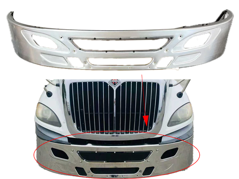 GA-IN-013D Bumper Chrome with Bracket For International Prostar 2007 2008 2009 2010 2011 2012 2013 2014 2015 2016 2017