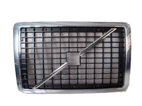 GA-V-007B Volvo VNL 2004 2005 2006 2007 2008 2009 2010 2011 2012 2013 2014 2015 Front Grille Chrome Frame With Bug screen and Mark