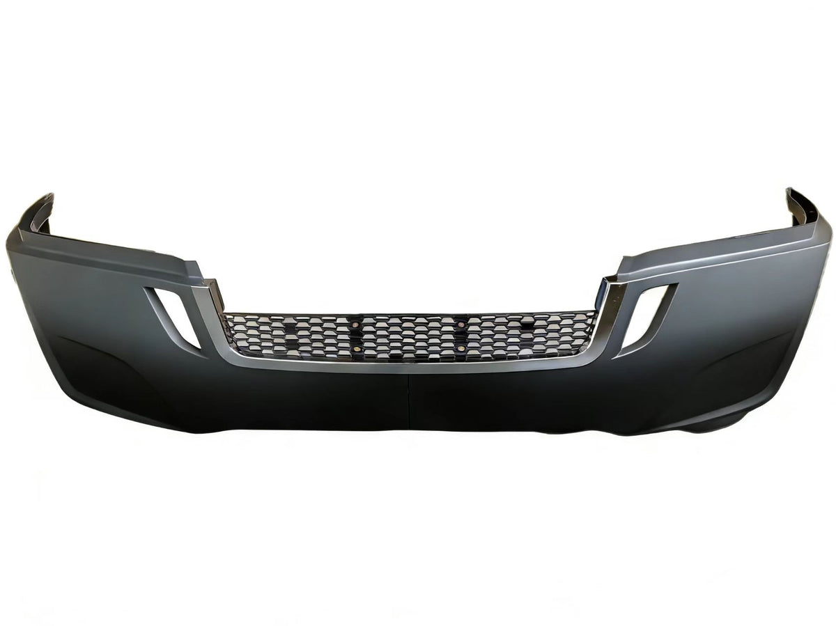 GA-FR-101C Front Bumper W/Hole and Chrome Strip For Freightliner Cascadia 2018 2019 2020 2021 2022 2023 2024