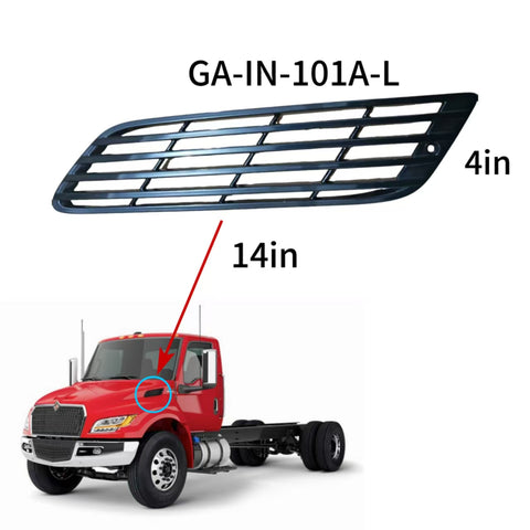 GA-IN-101A-L Hood Grille Black Left Side For International MV 2022+ 4134229C2