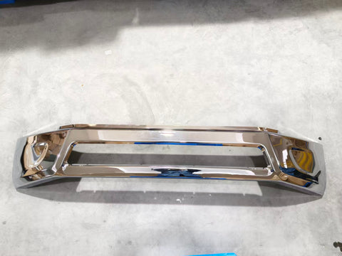 GA-V-105C Silver Chrome Center Replacement Bumper Without Fog Light Hole For Volvo VNR 2018 2019 2020 2021 2022 2023 2024 2025