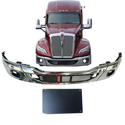 GA-KW-079-4  Center Bumper Grille Cover For Kenworth T680 Next GEN 2022 2023 2024 2025 2026