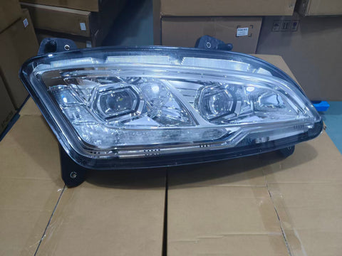 GA-PE-035C-R Right Side LED Headlight Silver Assembly For Peterbilt 579 2023+