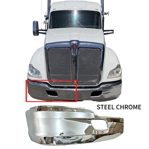 GA-KW-017C-R Chrome Steel Bumper Corner Right Passenger Side For Kenworth T680 2012 2013 2014 2015 2016 2017 2018 2019 2020 2021