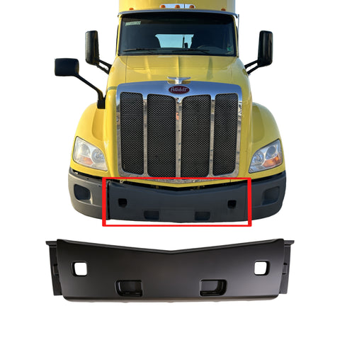 GA-PE-007A Center Black Bumper Replacement For Peterbilt 579 2013 2014 2015 2016 2017 2018 2019 2020 2021 2022