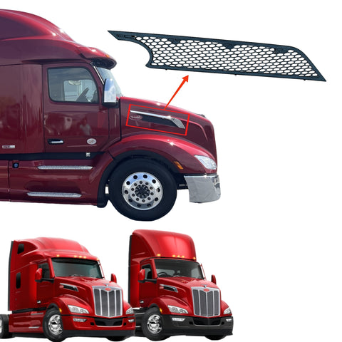 GA-PE-038A-R Hood Grille Air Intake Screen Black Passenger Right Side L46-6138R ForPeterbilt 579 2023 2024 2025
