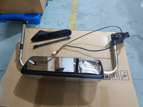 GA-IN-024-L*Chrome Door Mirror W/Arm LH For International Prostar
