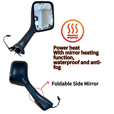 GA-IN-106A-L Hood Mirror Black Left Driver Side For International MV Series 2022 2023 2024