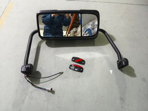 GA-MK-044B-R Black Door Mirror Assemblies W/Arms Right Side For Mack Anthem 2017+